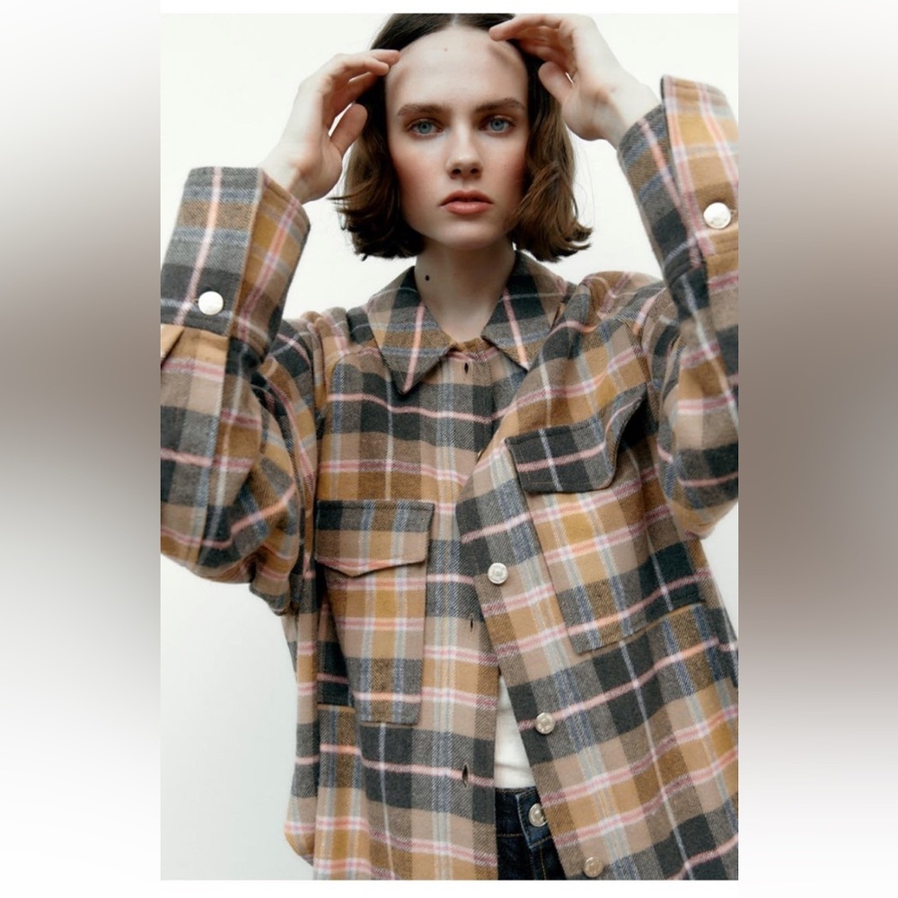 Plaid overshirt ZARA
